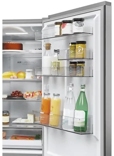 Haier HDPW3618DNPK No Frost kombinált hűtőszekrény, inox, 352 l, D energiaosztály