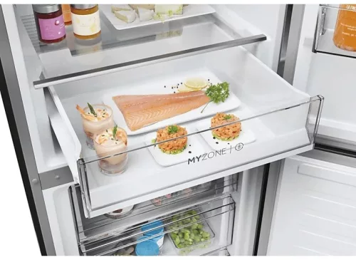 Haier HDPW3618DNPK No Frost kombinált hűtőszekrény, inox, 352 l, D energiaosztály