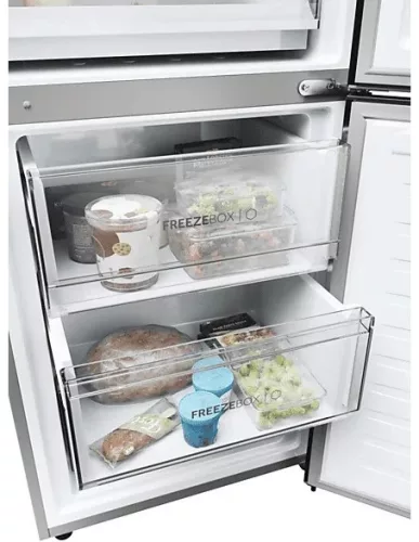 Haier HDPW3618DNPK No Frost kombinált hűtőszekrény, inox, 352 l, D energiaosztály