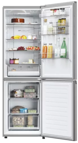 HAIER HDPW3618DNPK 2 ajtós alulfagyasztós hűtőszekrény, 352 l, Inox