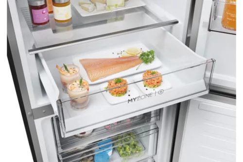 HAIER HDPW3618DNPK 2 ajtós alulfagyasztós hűtőszekrény, 352 l, Inox