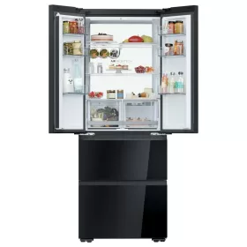   Haier HFKR5718DNGB négyajtós hűtőszekrény, D energiaosztály, No Frost, fekete