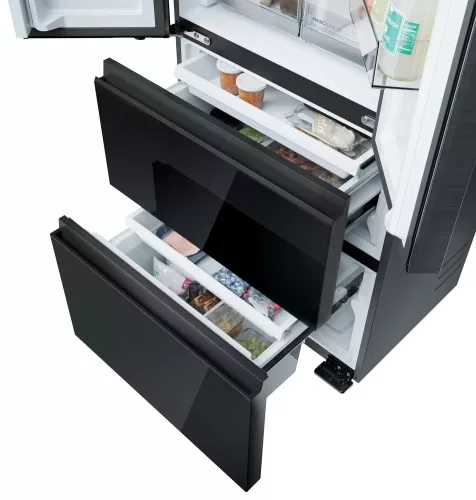 Haier HFKR5718DNGB négyajtós hűtőszekrény, D energiaosztály, No Frost, fekete