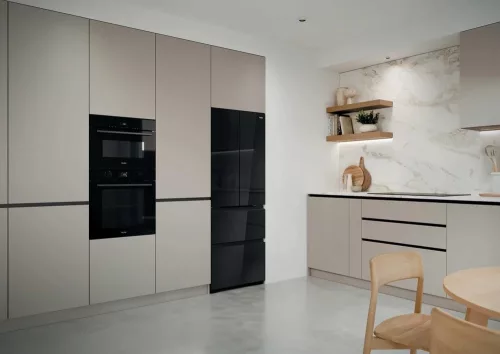 Haier HFKR5718DNGB négyajtós hűtőszekrény, D energiaosztály, No Frost, fekete