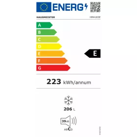   HAUSMEISTER HM4183E fagyasztószekrény 6 rekesz, 206 l nofrost