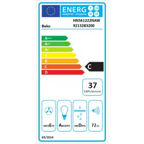 BEKO HNS61222NAW fali páraelszívó