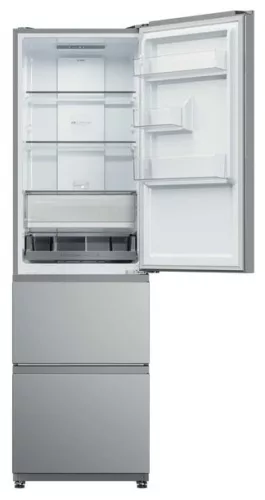 HAIER HTR3518ENMX 3 ajtós alulfagyasztós hűtőszekrény 303 l E inox