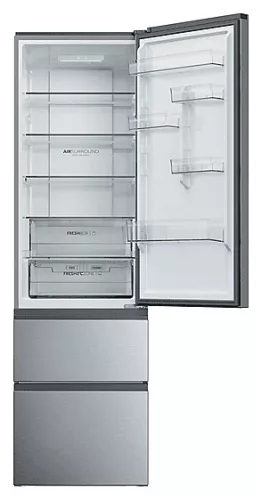 Haier HTR3620ENMG No Frost 3 ajtós kombinált hűtőszekrény, 414 l, E energiaosztály