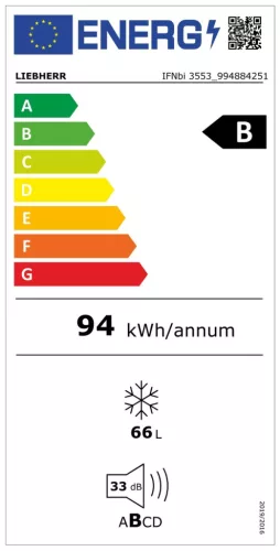 Liebherr IFNbi 3553 001 22 Integrálható fagyasztószekrény NoFrost-tal