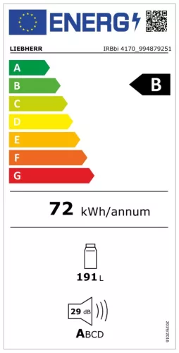 Liebherr IRBbi 4170 001 22 Beépített hűtő-fagyasztó BioFresh Professional készülékkel