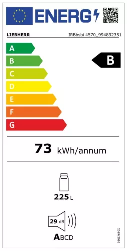 Liebherr IRBbsbi 4570 Beépített hűtő-fagyasztó BioFresh Professional készülékkel