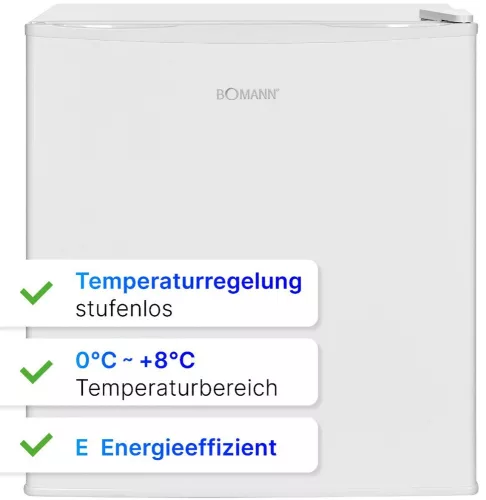 BOMANN KB 7346 szabadonálló hűtőszekrény, 42 l, fehér, E energiaosztály