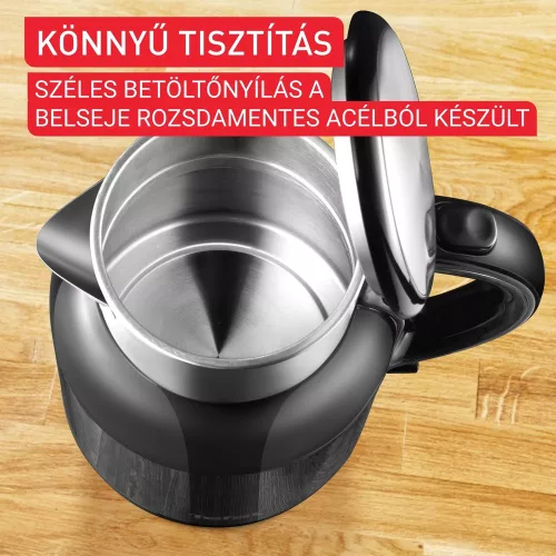 TEFAL KO1908E0 Thermo Protect XL vízforraló, fekete, 1,9 l