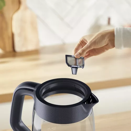 TEFAL KO2G08E0 Morning Glass üveg vízforraló, 2000 W, kék háttérvilágítással