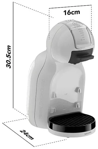 KRUPS KP143GF0 Mini Me 2 kapszulás kávéfőző, Arctic Grey, 15 bar nyomás, 0,8 l víztartály