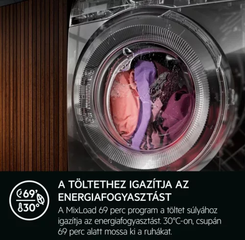AEG LFR61944BE ProSense elöltöltős mosógép 9 kg, 1400 f/p, A energiaosztály, inverter motor