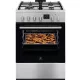 ELECTROLUX LKK664221X kombinált tűzhely, inox, 58 l sütőtér, SteamBake és AirFry