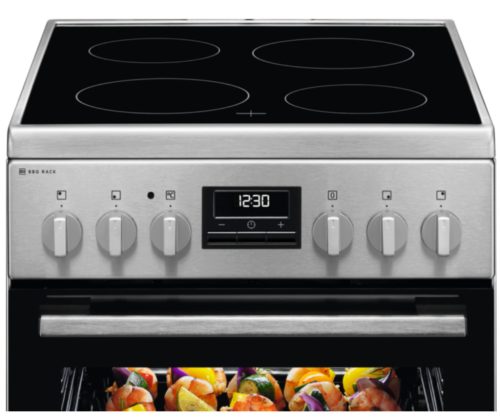 Electrolux LKR540267X BBQ grillnyárssal kerámialapos inox tűzhely