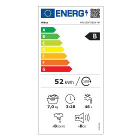   Midea MF100W70B/W-HR elöltöltős mosógép 5 ÉV GARANCIÁVAL!