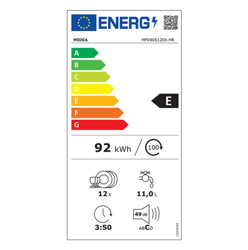 MIDEA MFD60S120X mosogatógép 5 ÉV GARANCIÁVAL!