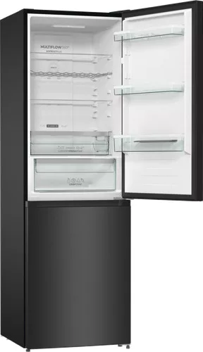 Gorenje NRK619EABXL4 alulfagyasztós hűtőszekrény, NoFrost Plus, 300 l, fekete inox