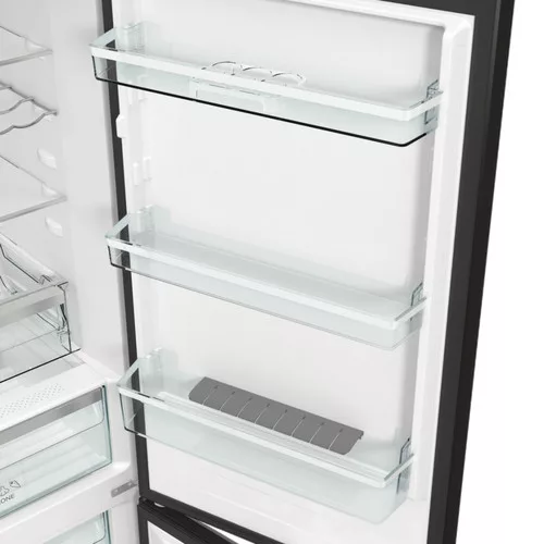 Gorenje NRK619EABXL4 alulfagyasztós hűtőszekrény, NoFrost Plus, 300 l, fekete inox