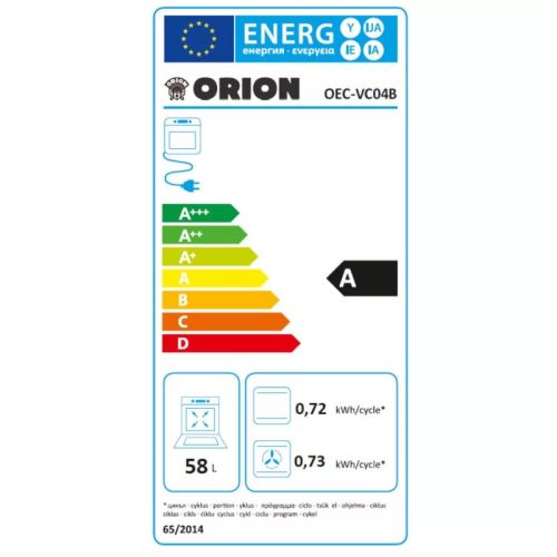 ORION OEC-VC04B kerámialapos tűzhely