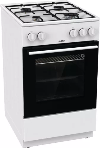 MORA P2241AW1 szabadonálló gáztűzhely, 4 gázégő, 70 literes sütő, A energiaosztály