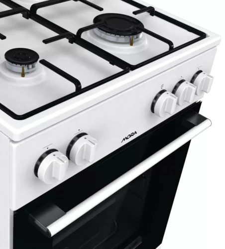 MORA P2241AW1 szabadonálló gáztűzhely, 4 gázégő, 70 literes sütő, A energiaosztály