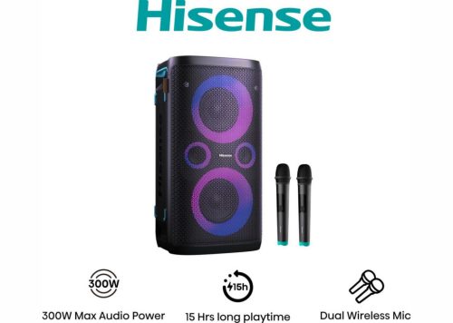  HISENSE PARTY STOR Misense party storm bulihangszóró, 300 w, bluetooth 5.0