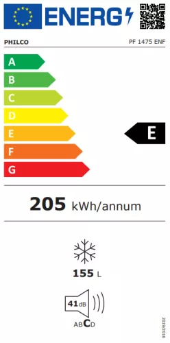 PHILCO PF 1475 ENF fagyasztószekrény 155l 5 ÉV GARANCIA!