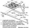 BOSCH PNH6B6K40 beépíthető gázfőzőlap