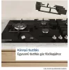 Bosch PPP6A6I40 beépíthető gázfőzőlap FlameSelect 60 cm, edzett üveg, öntöttvas rács