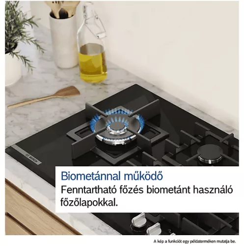Bosch PPP6A6I40 beépíthető gázfőzőlap FlameSelect 60 cm, edzett üveg, öntöttvas rács