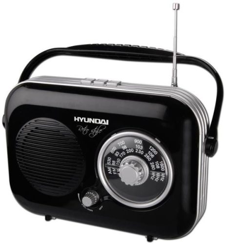HYUNDAI PR100 retro fekete rádió