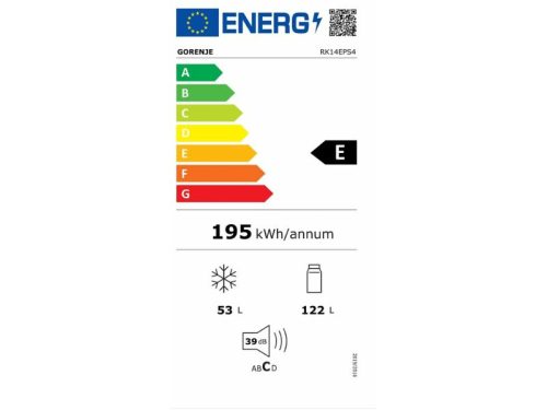 GORENJE RK14EPS4 alulfagyasztós hűtőszekrény