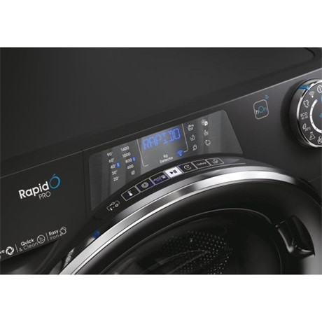 CANDY RP 496BWMBCB/1-S fekete, elöltöltős, max.1351ford., 9 kg, mosógép