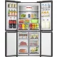Hisense RQ5P470SAFD négyajtós hűtőszekrény, 483 l, Wi-Fi vezérlés, No Frost, D energiaosztály