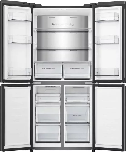 Hisense RQ5P470SAFD négyajtós hűtőszekrény, 483 l, Wi-Fi vezérlés, No Frost, D energiaosztály