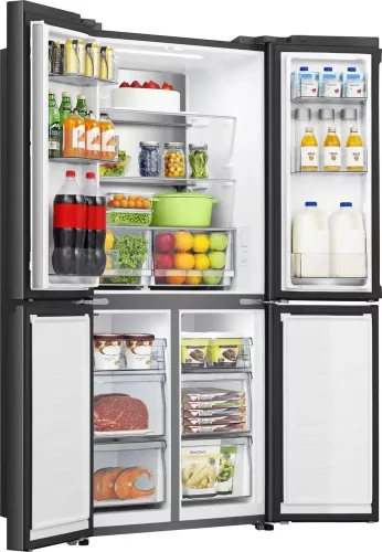 Hisense RQ5P470SAFD négyajtós hűtőszekrény, 483 l, Wi-Fi vezérlés, No Frost, D energiaosztály