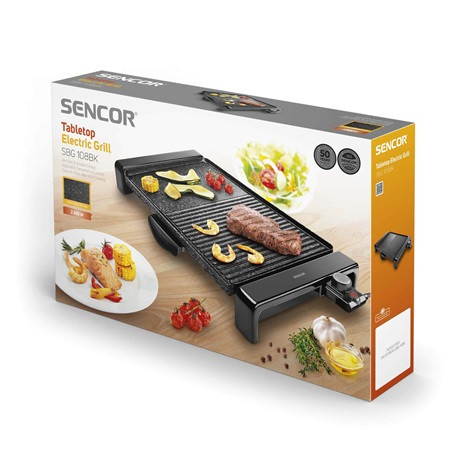 SENCOR SBG 108BK fekete asztali elektromos grill