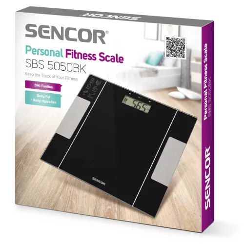 SENCOR SBS-5050BKszemélymérleg fitnesz 