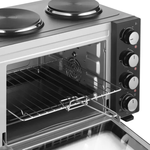 SENCOR SEO 2800BK mini sütő 28 l, 3200 W, főzőlapokkal