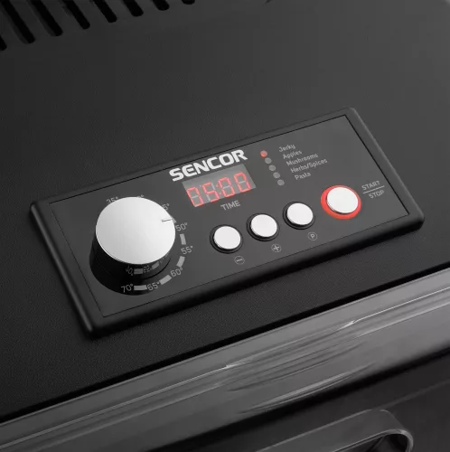 Sencor SFD 6600BK aszalógép 12 tálcás, 5 automatikus program, fekete