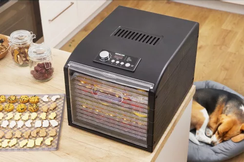 Sencor SFD 6600BK aszalógép 12 tálcás, 5 automatikus program, fekete