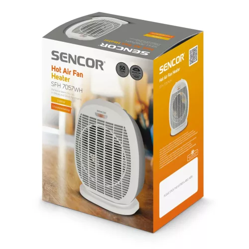 SENCOR SFH 7057WH oszcilláló hősugárzó, 2 teljesítményfokozattal