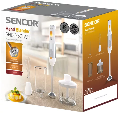 SENCOR SHB 6301WH botmixer 4 az 1-ben, 1200 W, 20 sebességfokozat