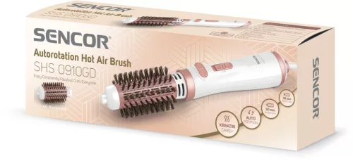 Sencor SHS 0910GD meleglevegős forgókefés hajformázó, 1000 W, 2 hőmérséklet- és 2 sebességfokozat