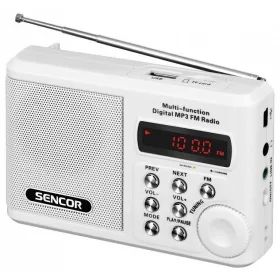   Sencor SRD 215 W zsebrádió FM-tunerrel, USB- és microSD-lejátszással
