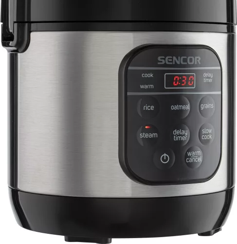 Sencor SRM 0650SS többfunkciós rizsfőző 0,6 l kapacitás, digitális kijelző